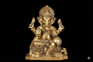 Ganesh Idol: Handcrafted Brass