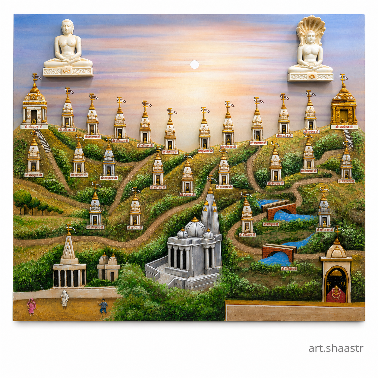 Samet Shikhar Teerth 3D 39”x42”(Digambar Version)