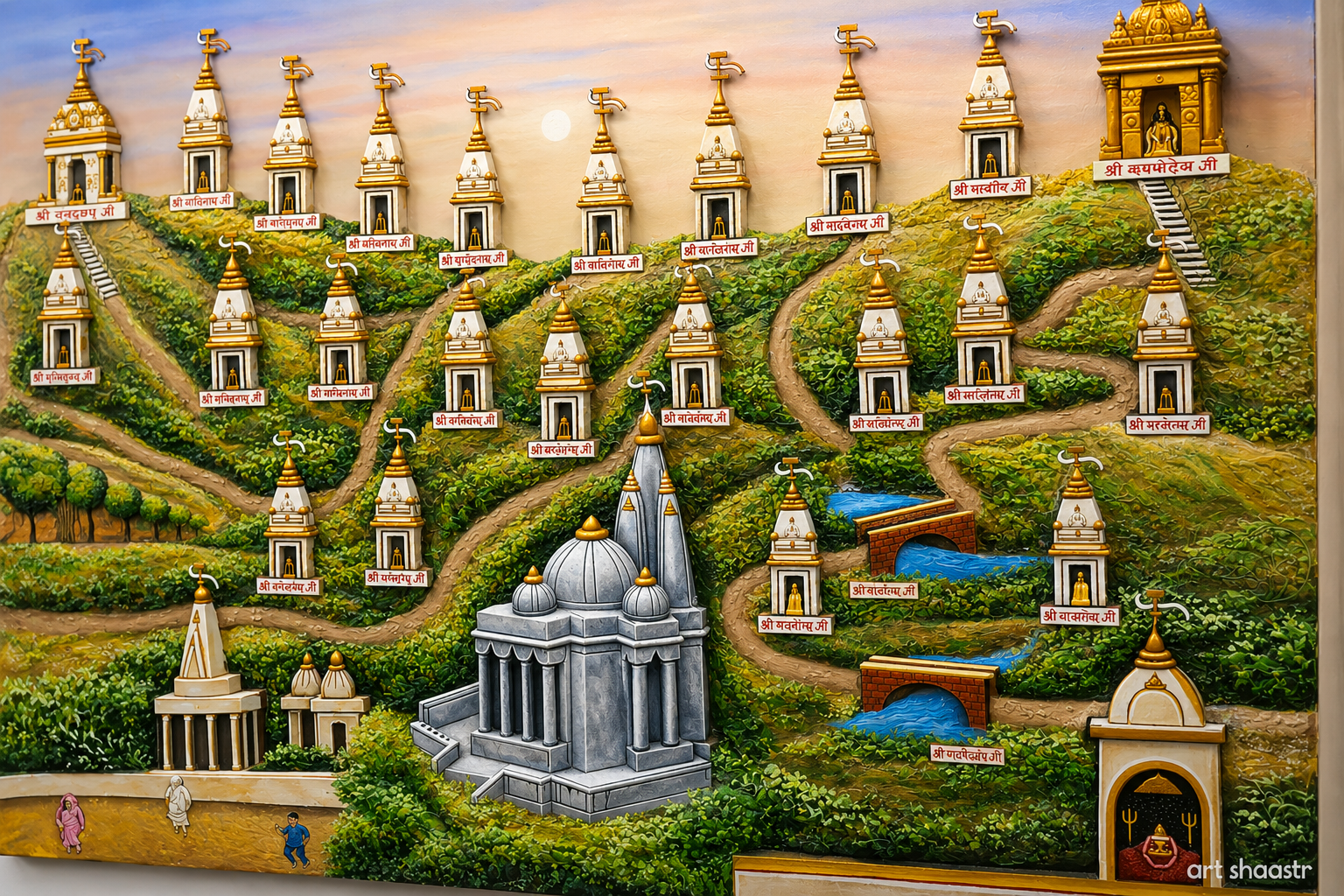 Samet Shikhar Teerth 3D 39”x42”(Digambar Version)