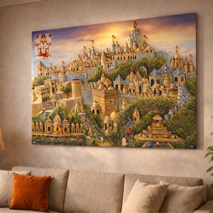 Palitana Teerth on Glass 48