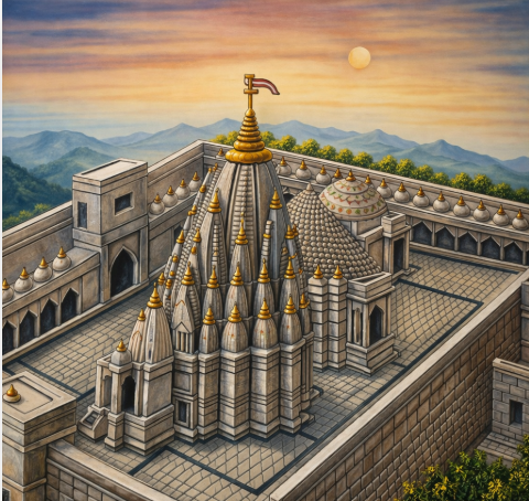 Girnar Teerth 36” x 48”